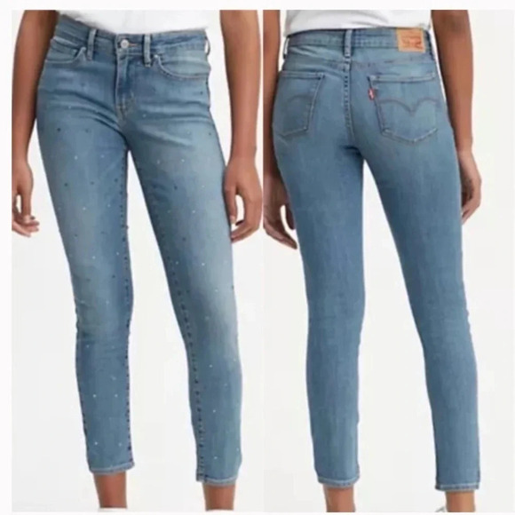 Levi’s 711 Skinny Studded Ankle Jeans - Picture 1 of 10